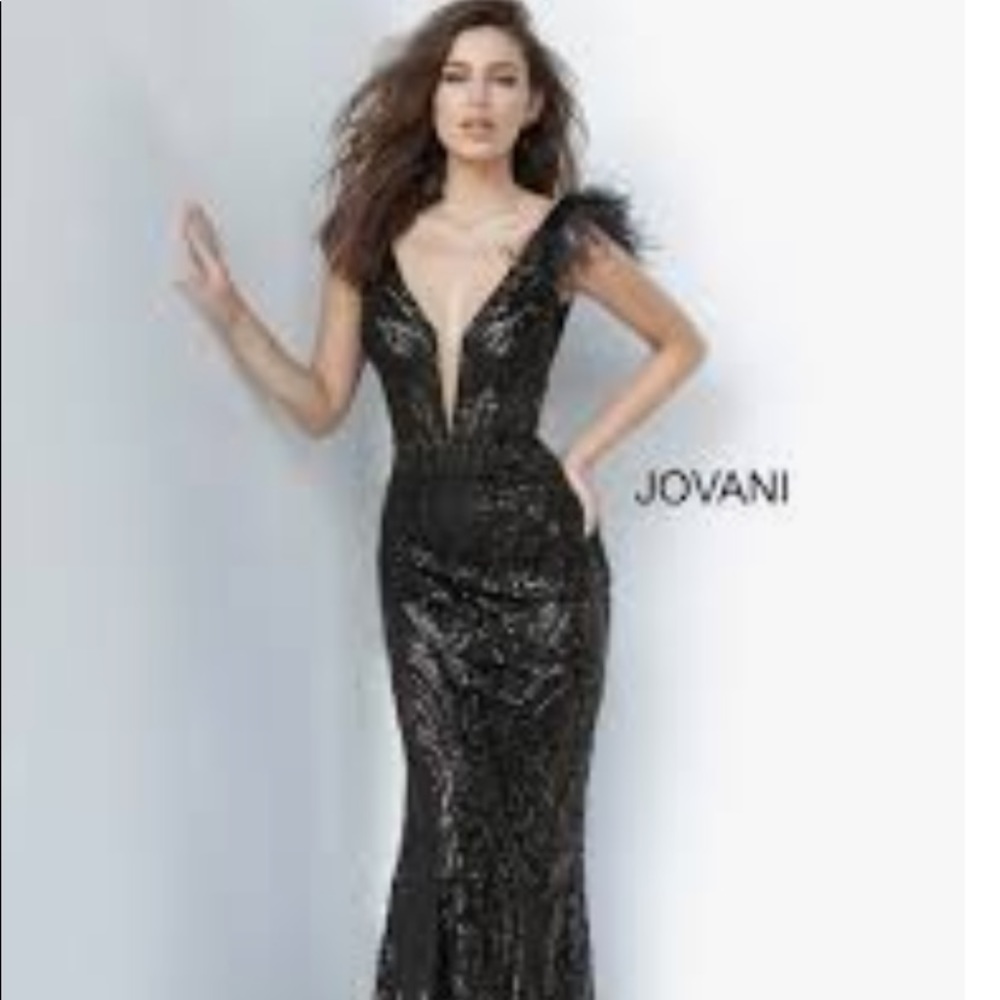 Jovani black sequin evening/prom gown size 0